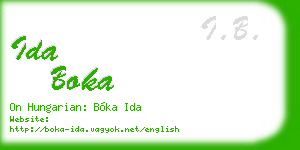 ida boka business card